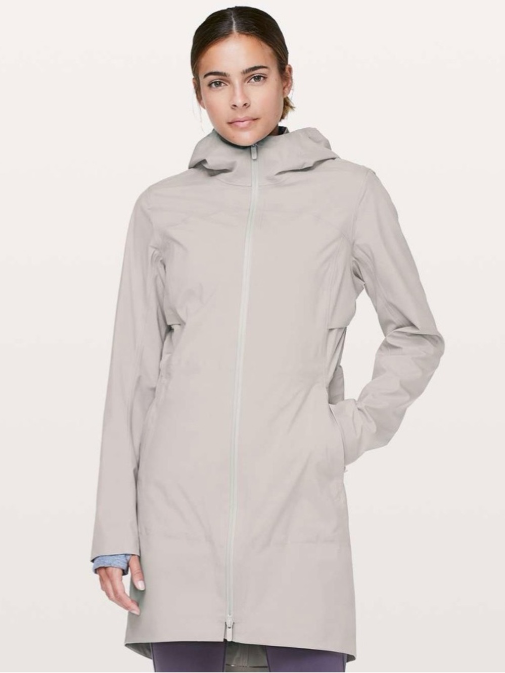Lululemon Rain Rules Jacket
Dark Chrome Light Mauve Hooded Rain Jacket Size 12.